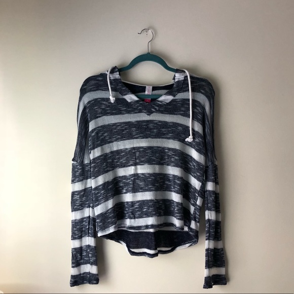 nordstrom rack striped lightweight hoodie - Picture 1 of 3
